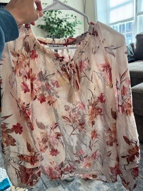 Floral Blouse in Blush Pink